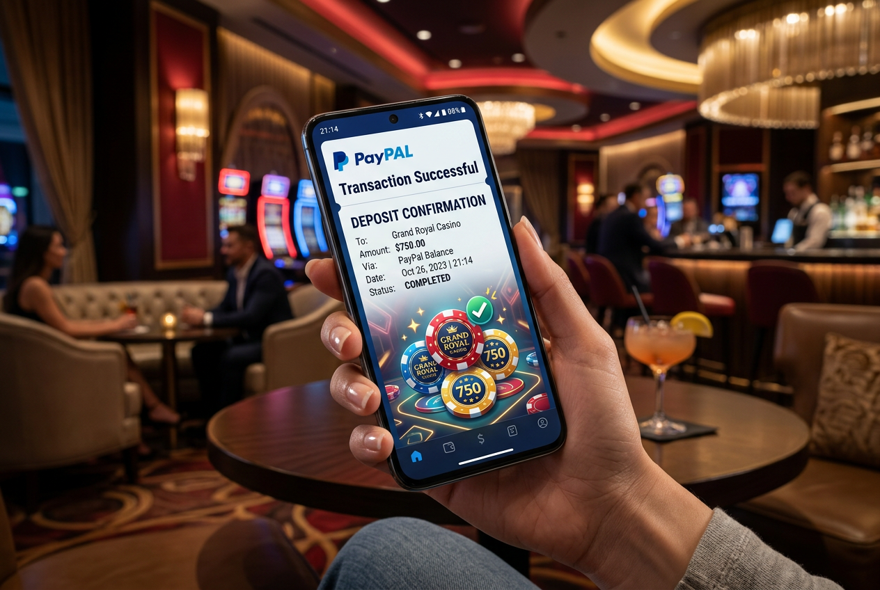 Nowoczesny interfejs płatności PayPal w kasynie online